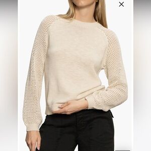 Sanctuary Perfect Moment Mix Stitch Cotton Crewneck Sweater size Small
